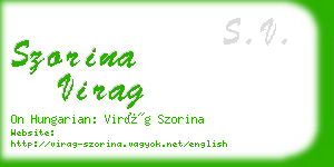 szorina virag business card